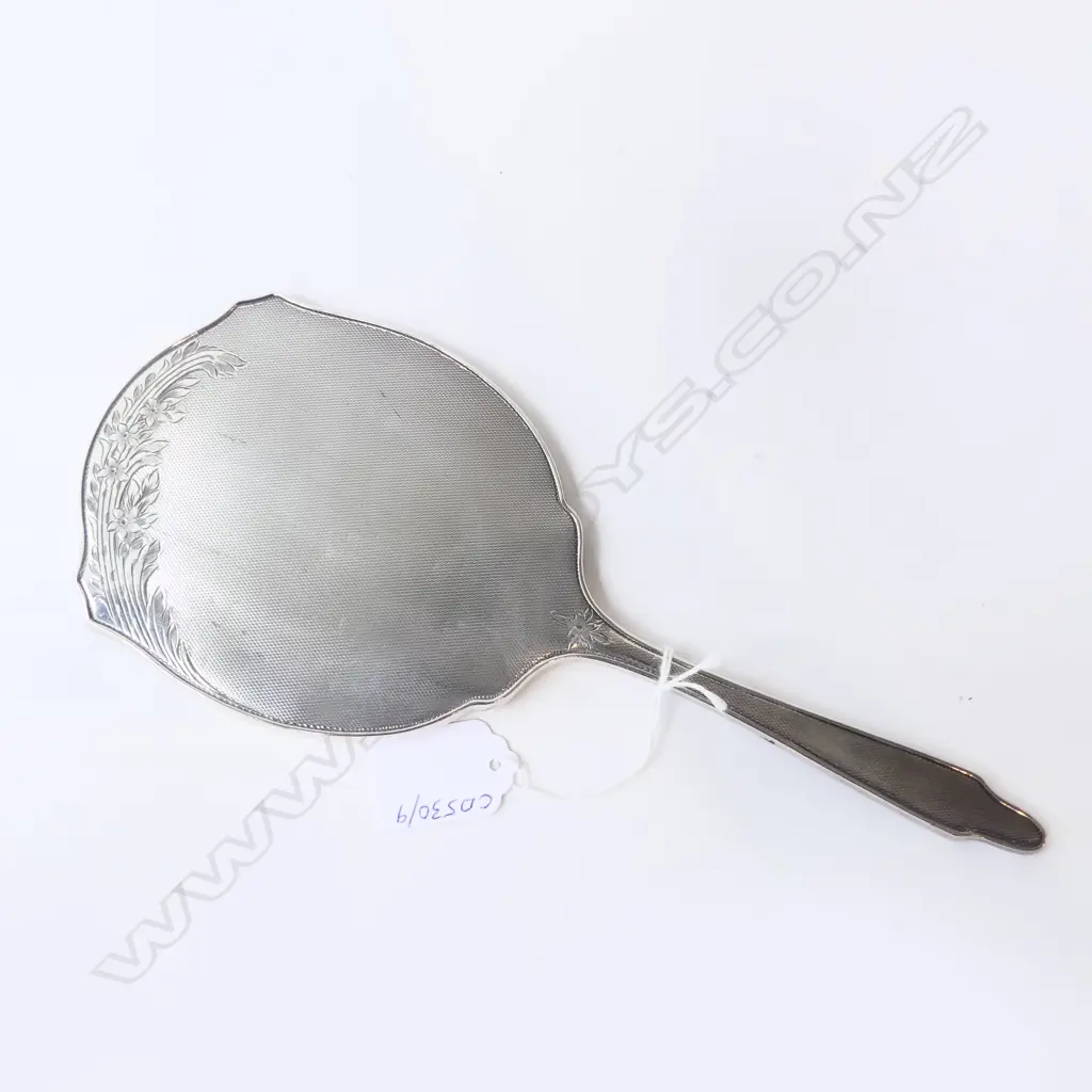 STG SILVER HAND MIRROR BIRMINGHAM 1963, L.265MM  Image 1++