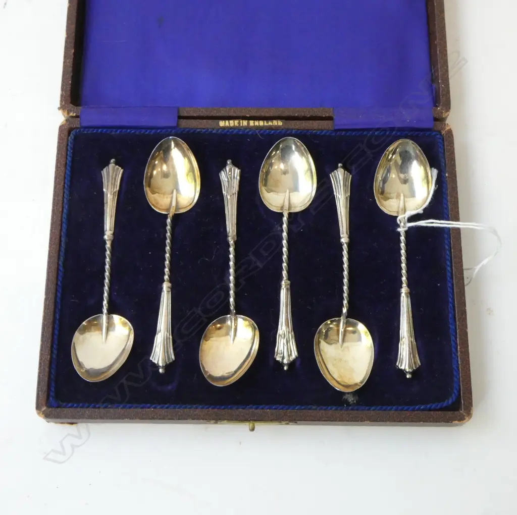 CASED SET OF S/SILVER COFFEE SPOONS 45G Image 1++