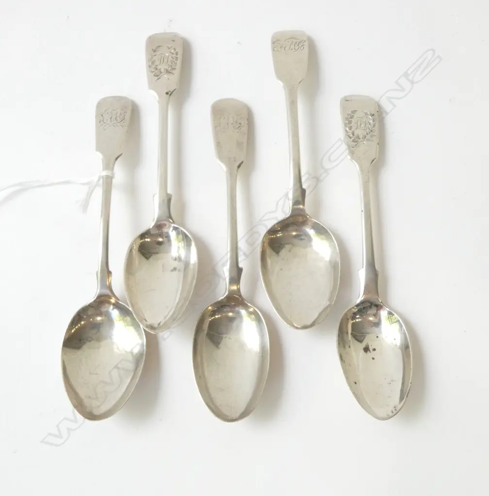 5 STG SILVER TEASPOONS, 90grms Image 1++