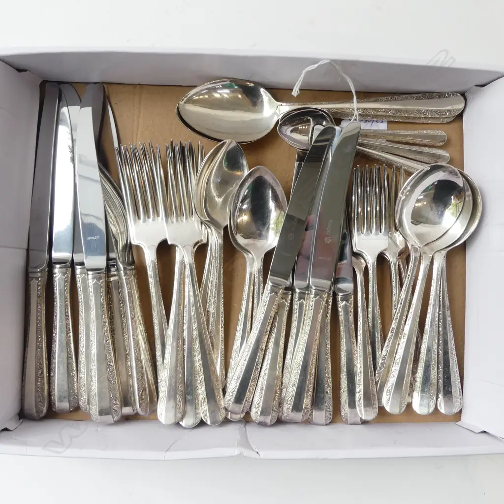 44PC RODD ‘NEMESIA’ CUTLERY SET COMPLETE 6 PLACE SETTING SILVER PLATED Image 1++