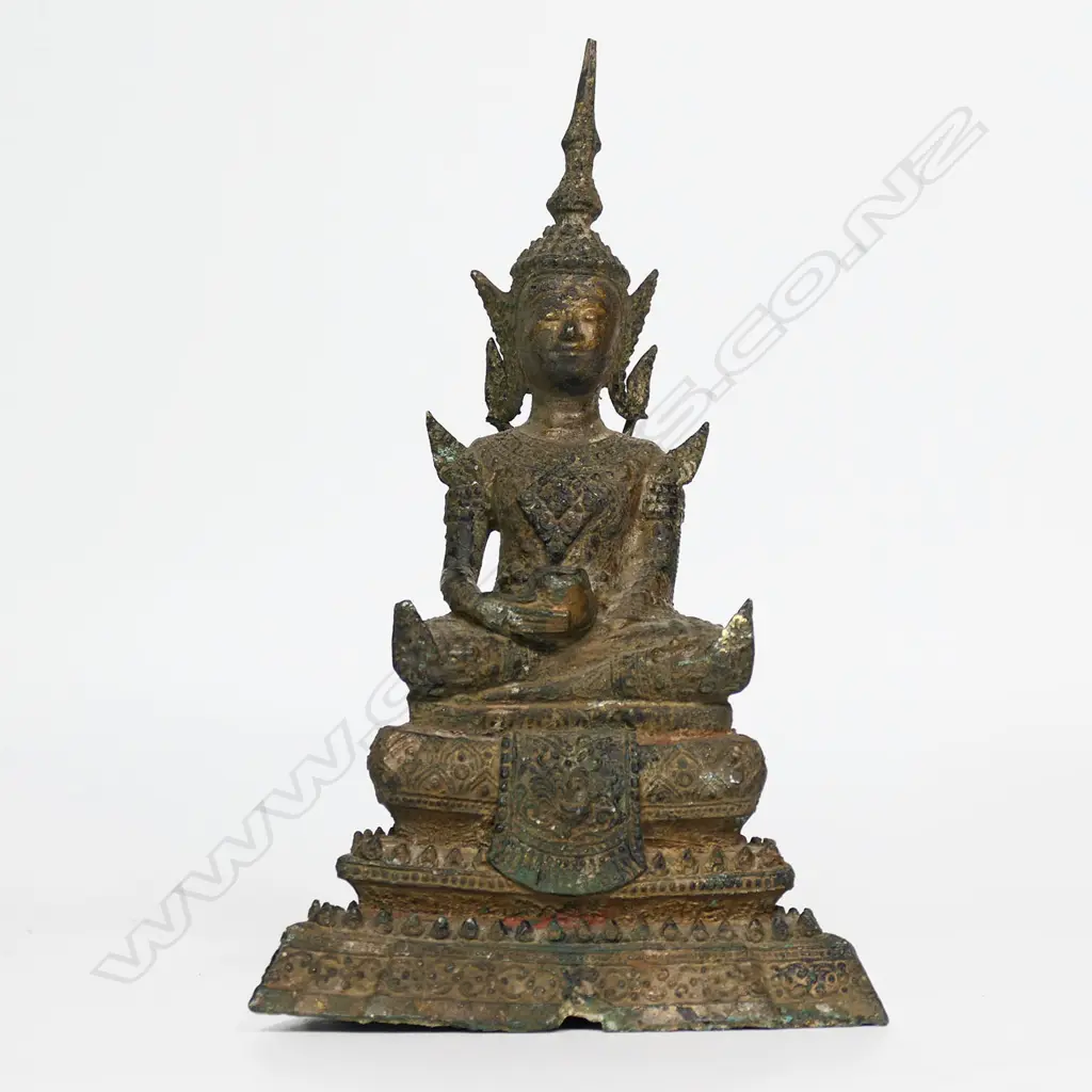 Early Thai Rattanakosin-period (18th-19thC) bronze buddha Image 1++
