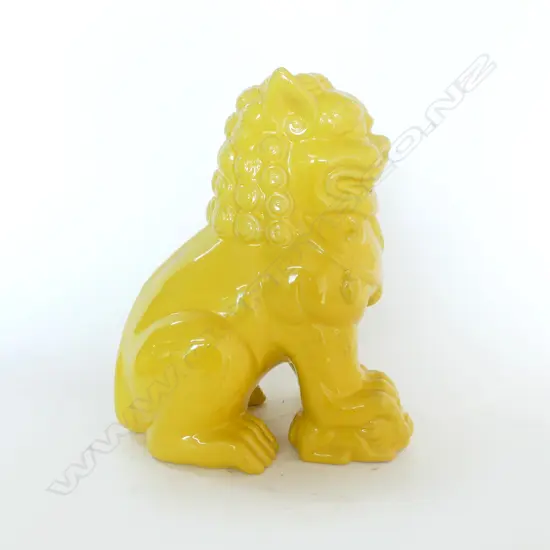 YELLOW CERAMIC TEMPLE FU DOG H.300mm