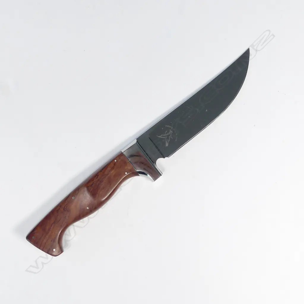 CUSTOM NZ MADE HUNTING KNIFE. EAGLE LOGO ETCHED TO BLADE. L.260mm Image 1++