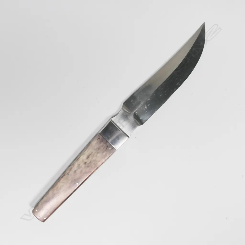 CUSTOM BOWIE KNIFE w ANTLER HANDLE. L.255mm Image 1++