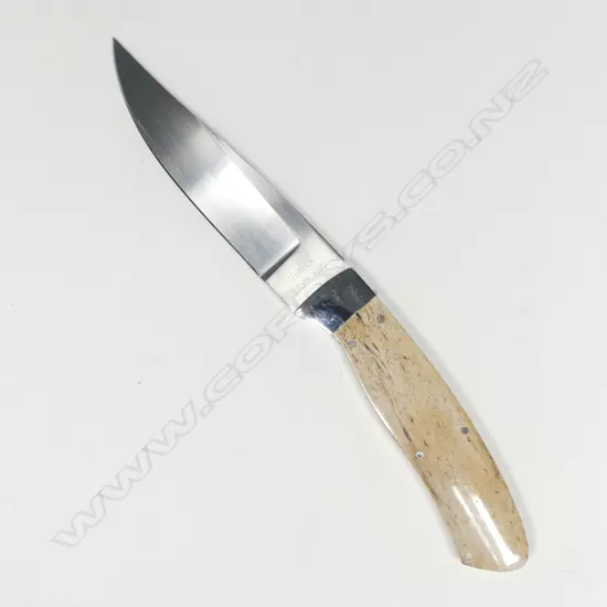 CUSTOM 'DARK WATER KNIVES' KNIFE. BONE HANDLE. L.235mm