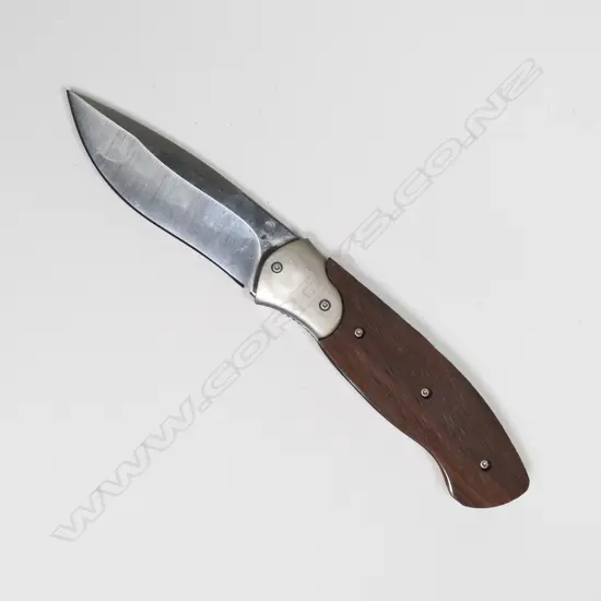 CUSTOM SKINNER KNIFE. WOOD HANDLE. L200mm