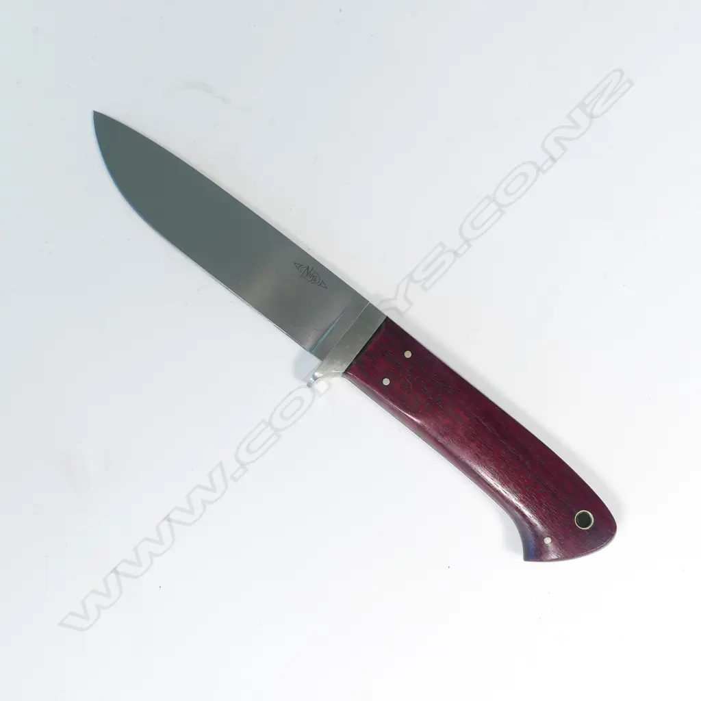 CUSTOM BILL NIKL KNIFE. L.230mm WITH LEATHER SHEATH Image 1++