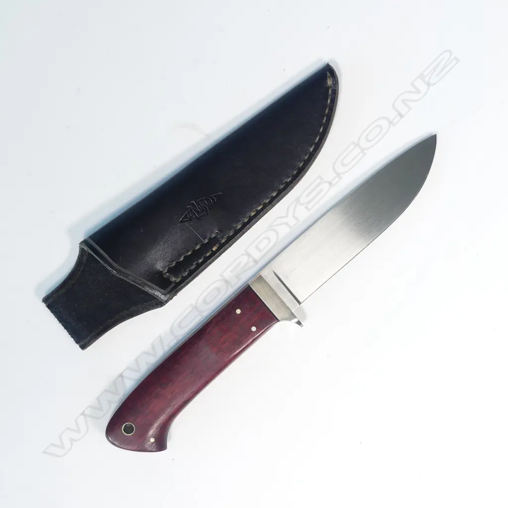 CUSTOM BILL NIKL KNIFE. L.230mm WITH LEATHER SHEATH Image 1++