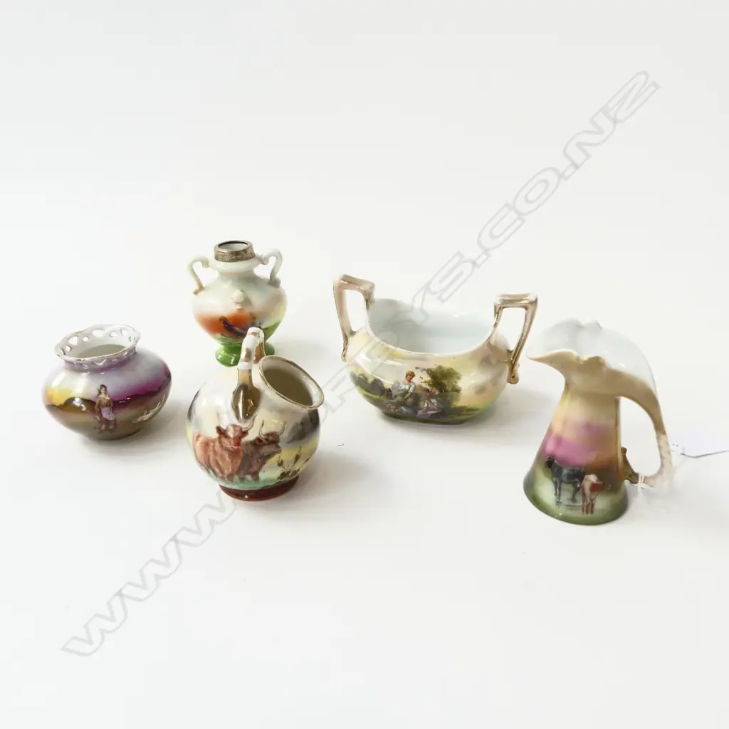 5PC COLLECTION R/BAYRUTH CHINA COUNTRY SCENES H90MM Image 1++
