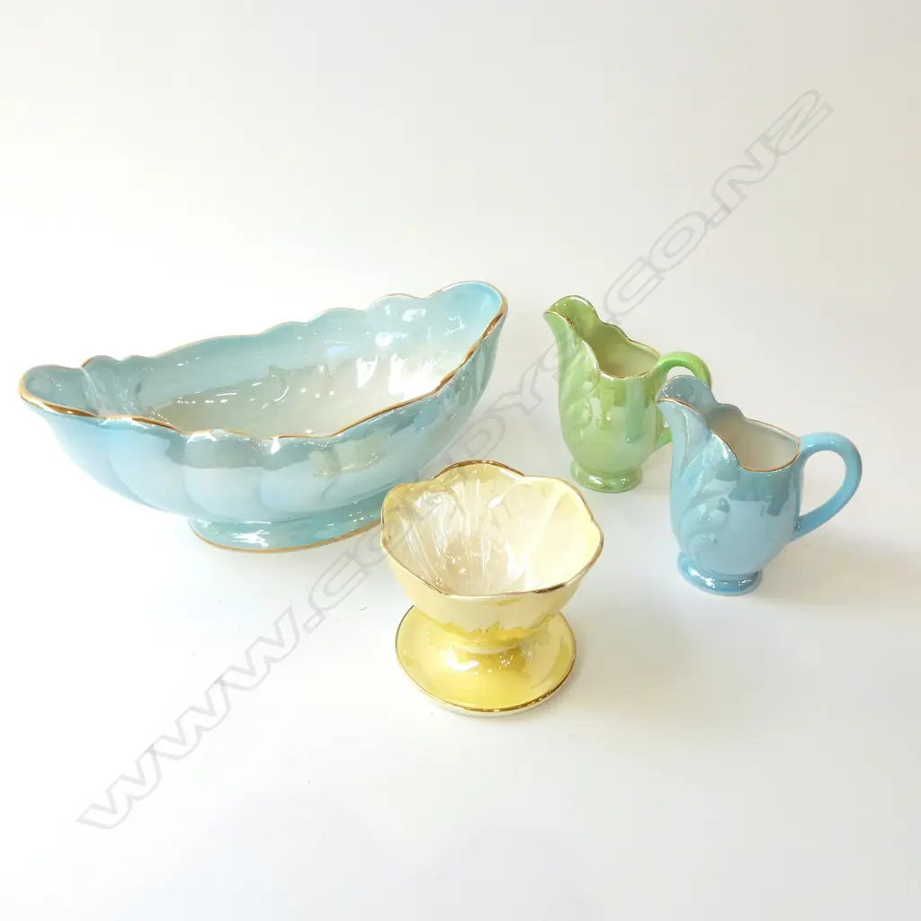 4PCS MALING LUSTER CHINA 2 JUGS H120 TULIP DISH & VASE L280MM Image 1++