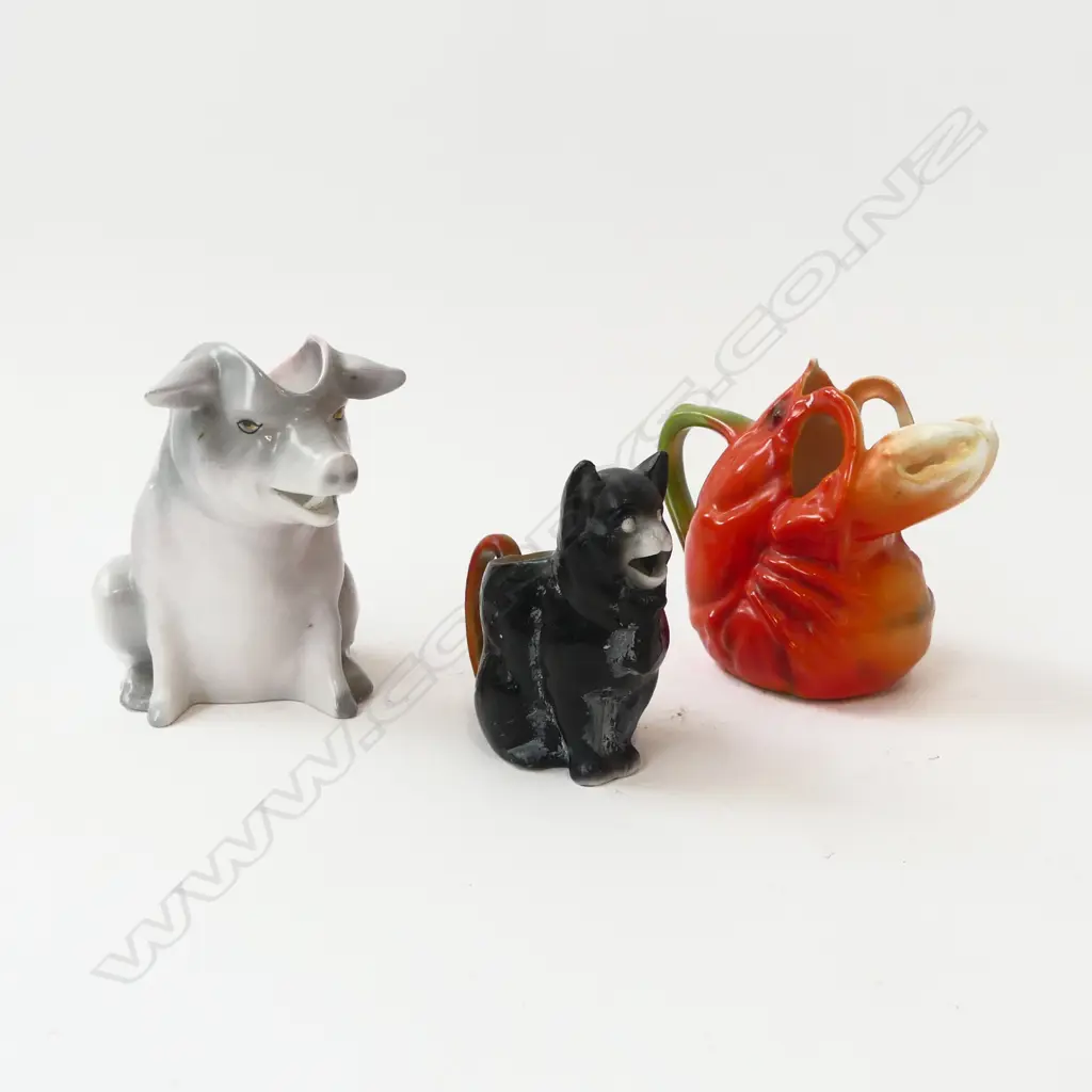 3 R/BAYREUTH JUGS LOBSTER  CAT & PIG H110MM Image 1++