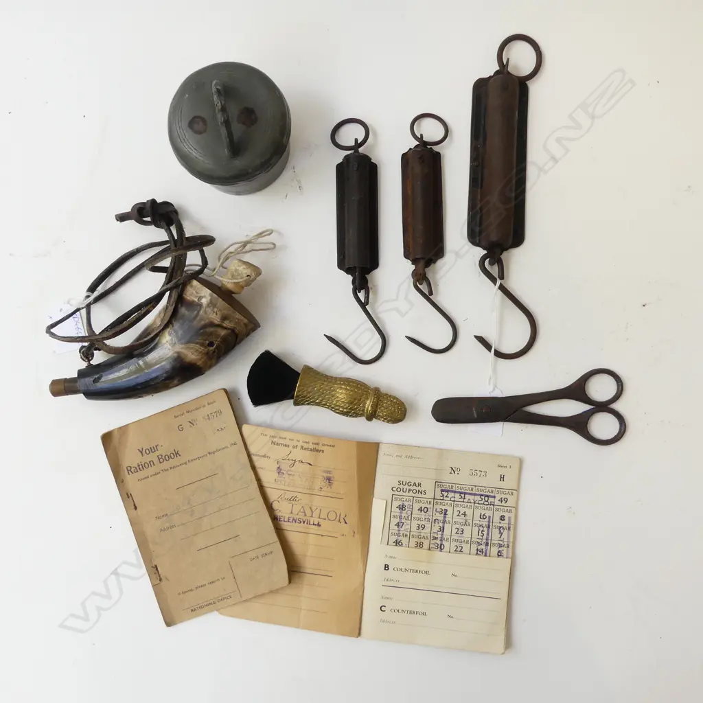 2 AUCKLAND RATION BOOKS, 3 SCALES, etc Image 1++