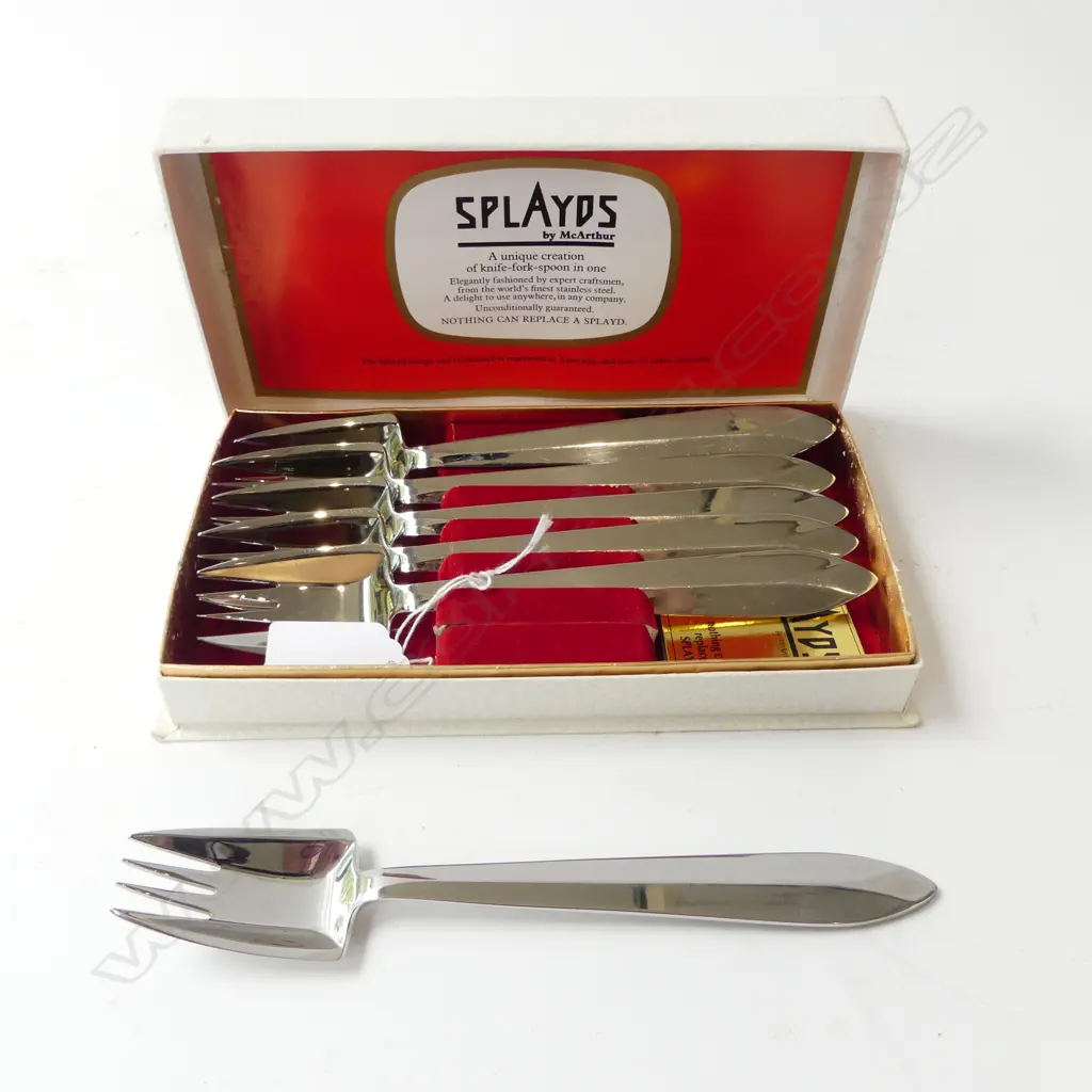  SIX BOXED SPLAYDS FORKS/KNIVES Image 1++