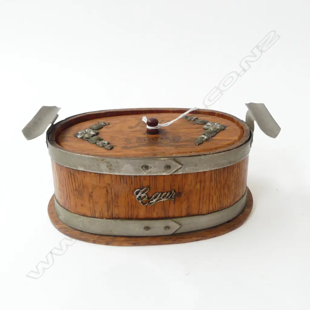 VINTAGE TOBACCO CADDY W.195mm Image 1++