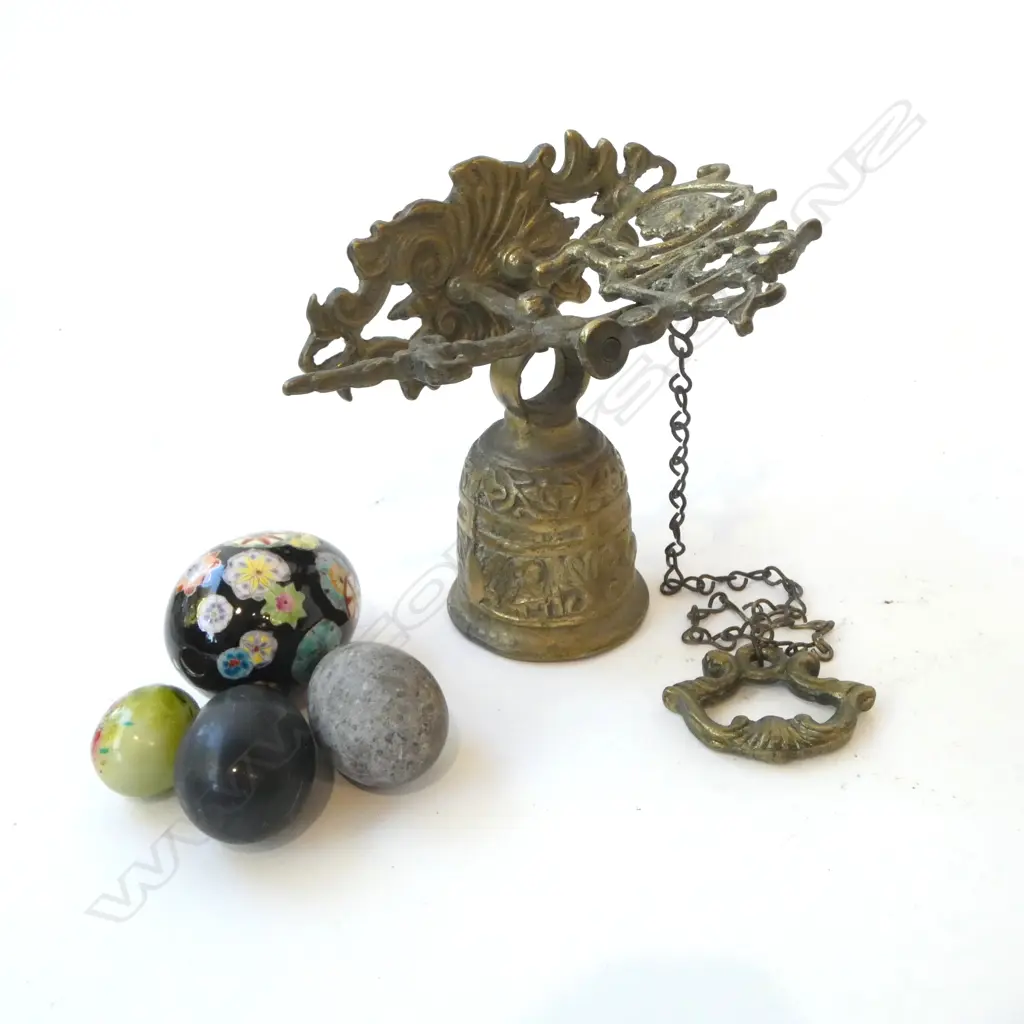 4 EGGS/ORBS & BRASS BELL Image 1++