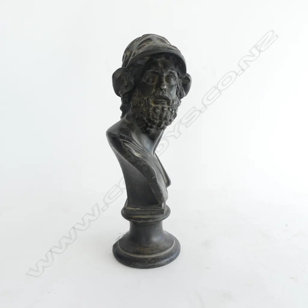 BRONZED SPELTER BUST of AJAX the Greek mythological hero. H.240mm   (AK43) Image 1++