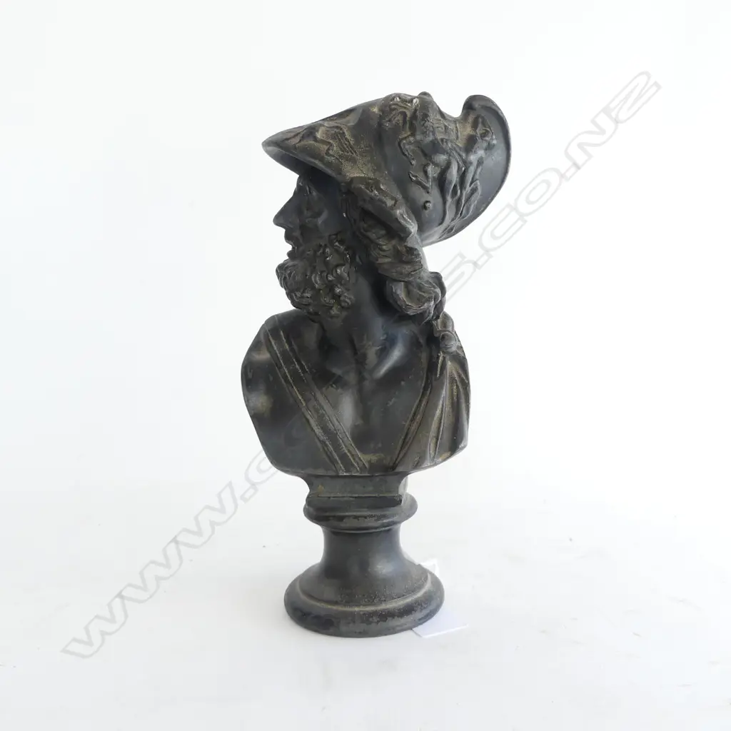 BRONZED SPELTER BUST of AJAX the Greek mythological hero. H.240mm   (AK43) Image 1++