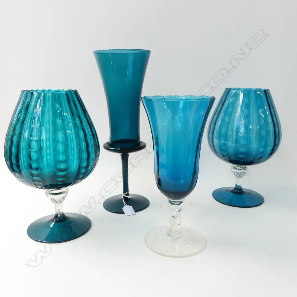 4 PCES GREEN MURANO GLASS H.375mm Image 1++