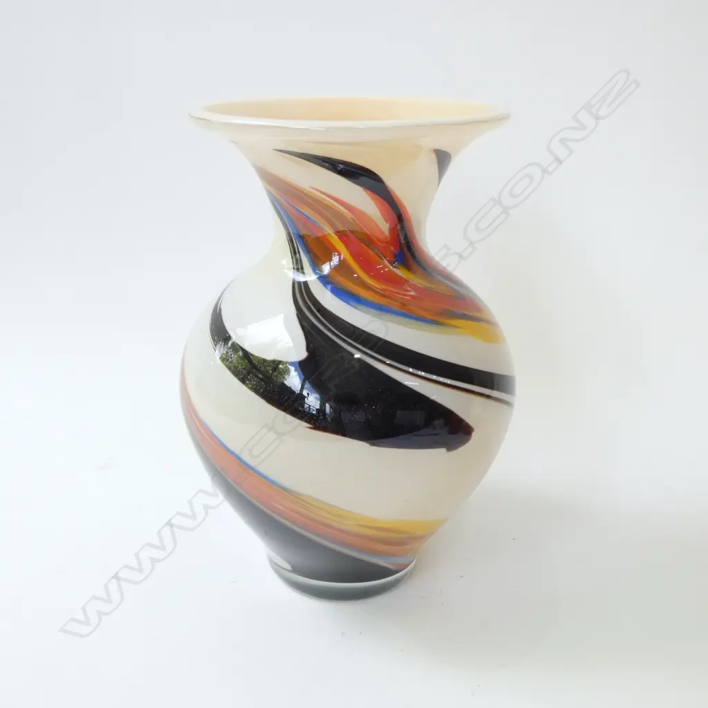 RETRO JAPANESE ART GLASS VASE H.265mm Image 1++