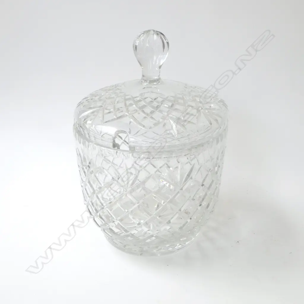 LG CRYSTAL LIDDED PUNCH BOWL JAR H.300mm Image 1++