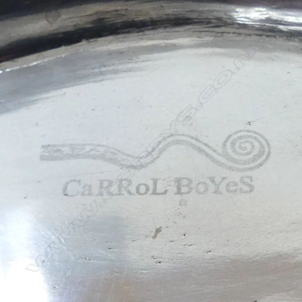 CARROL BOYES ART PEWTER 1990'S BOWL W FIGURE Dia.220mm Image 1++