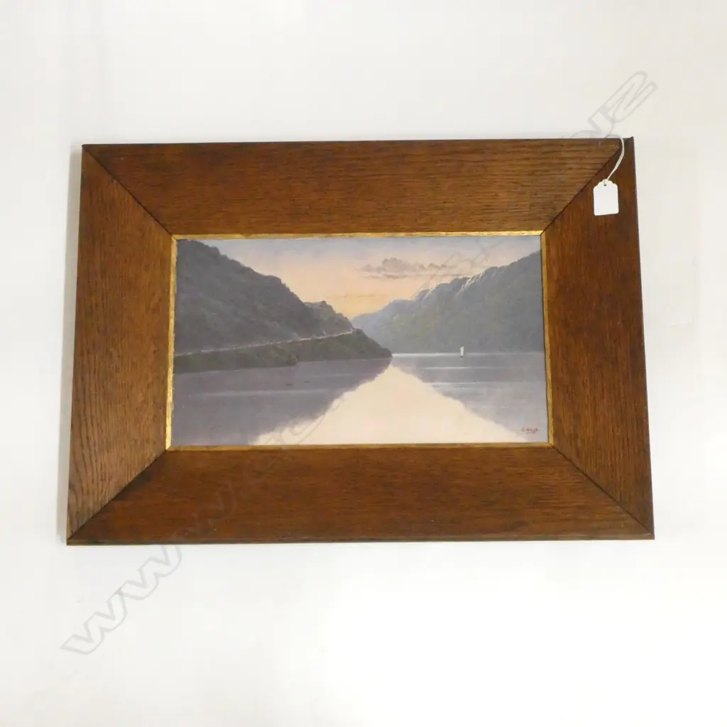 C GILES 'IN THE SOUNDS', OIL on BOARD, SIGNED & DATED 1911, 220x390mm Image 1++