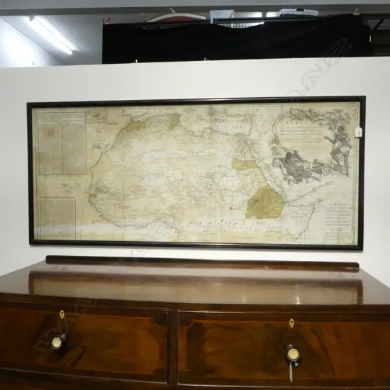 LG PERIOD MAP OF AFRICA 'AS THER ACT DIRECTS 1787' , TWO PARTS OF FOUR WHICH MADE UP THE WHOLE OF AFRICA, SOME STAINING,
