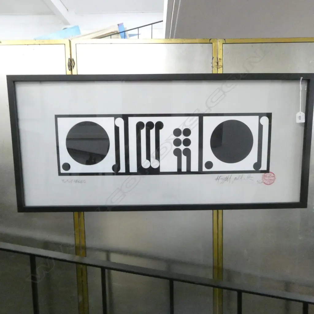 FRAMED SIGNED WESTON FRIZZELL PRINT, TUTUTABLES, Ed 21/110, 415x955mm Image 1++