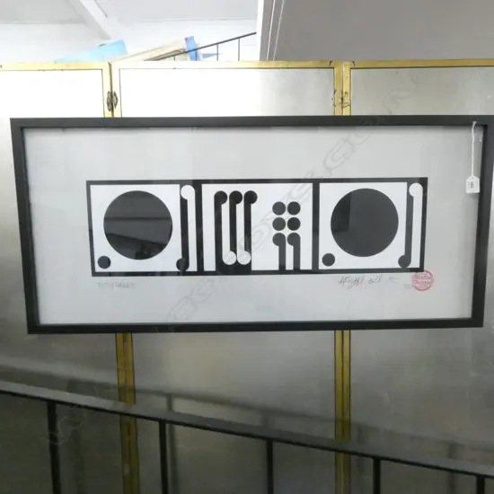 FRAMED SIGNED WESTON FRIZZELL PRINT, TUTUTABLES, Ed 21/110, 415x955mm