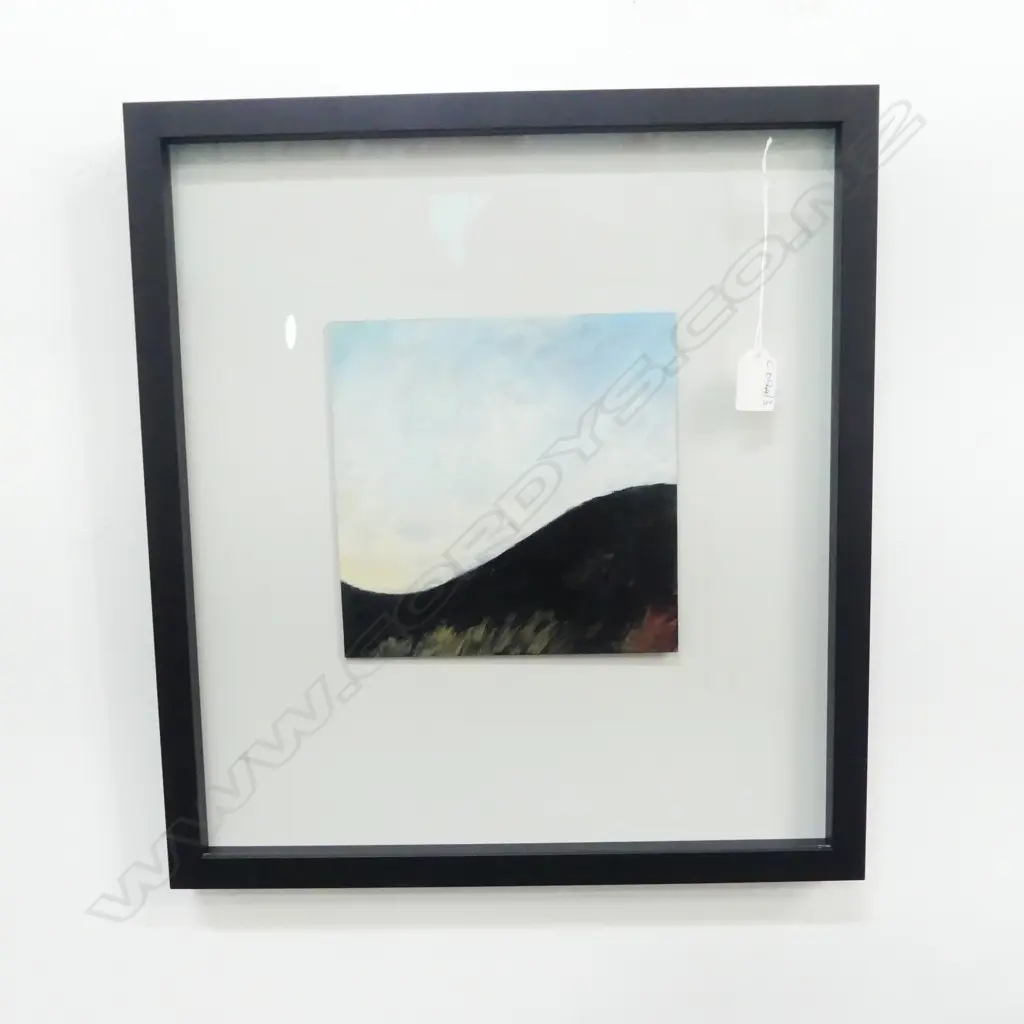 DEREK MITCHELL (NZ b.1933) ABSTRACT LANDSCAPE, OIL ON BOARD 200x200mm Image 1++