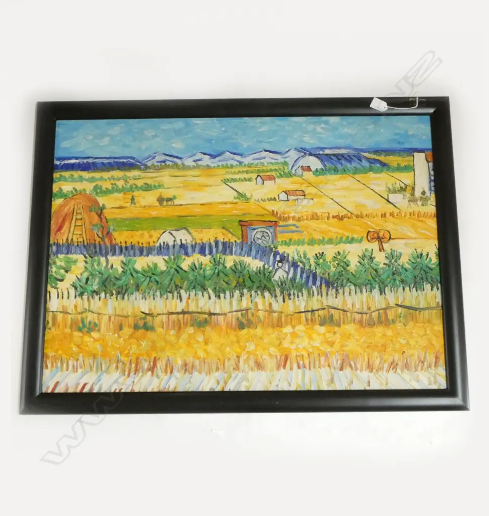 ARTIST UNKOWN, ACYLIC, HAY FIELDS, 580x820mm Image 1++