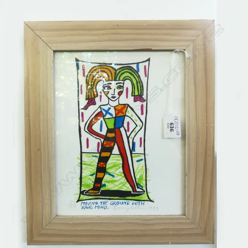 TRACEY COLLINS, MOVING THE GROUND WITH YOUR MIND, MUKA PRINT 55/107, SIGNED & DATED 1993, 230x180mm Image 1++