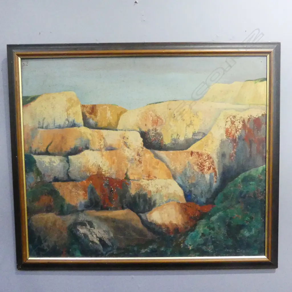 JOAN GRAHAM, LANDSCAPE, ACRYLIC ON BOARD 620x750mm Image 1++