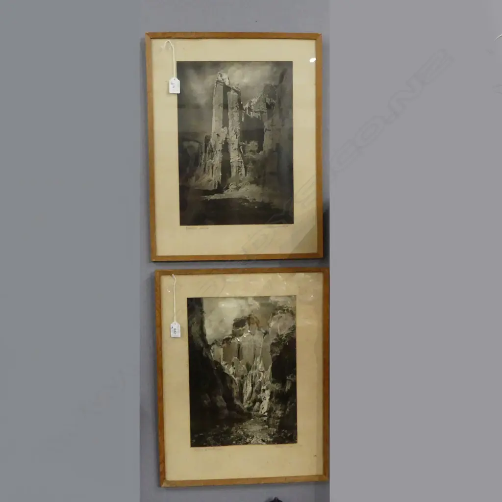 2 PHOTOGRAPHIC PRINTS 'PALACE OF THE GNOMES' & 'DOUBTING CASTLE' BY J.W. CHAPMAN-TAYLOR  Image 1++