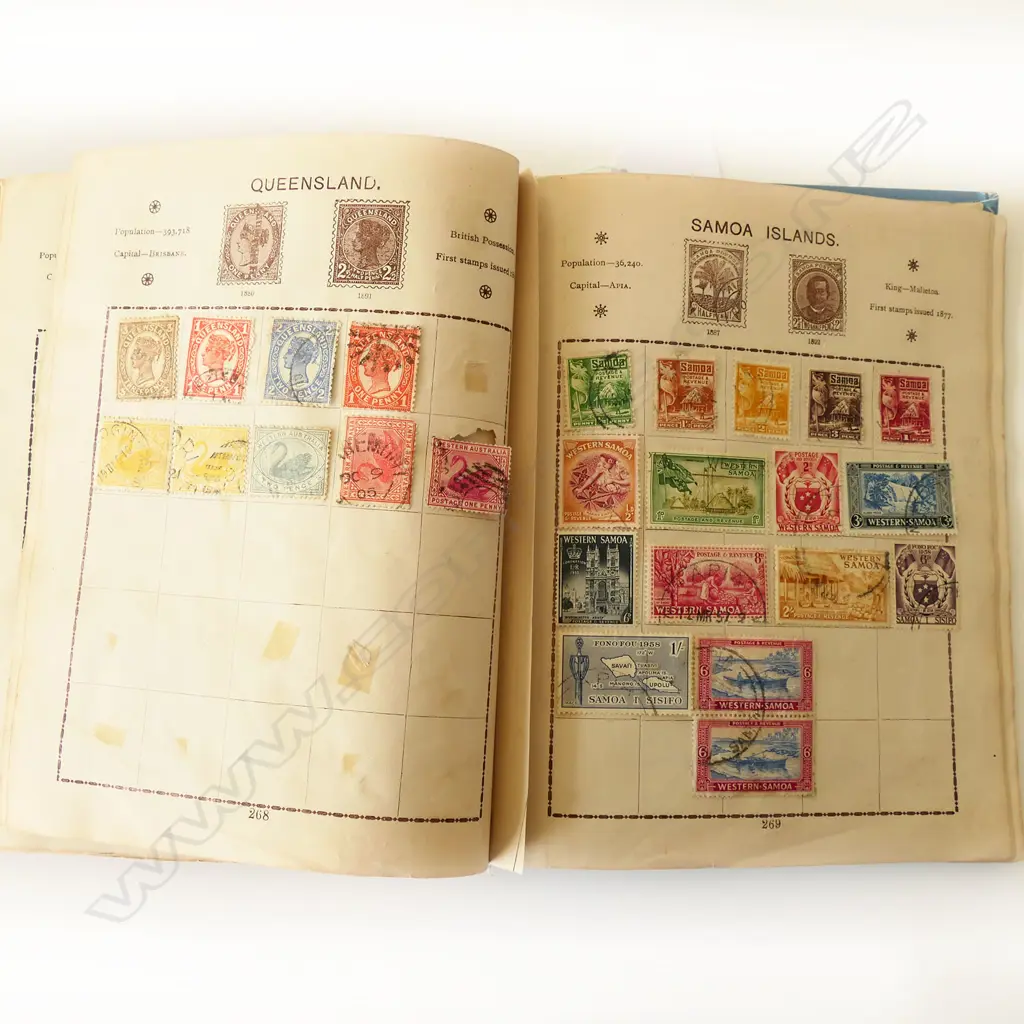 EARLY 20THC 'EXCELSIOR' WORLD STAMP ALBUM (NZ STAMPS ABSENT) Image 1++