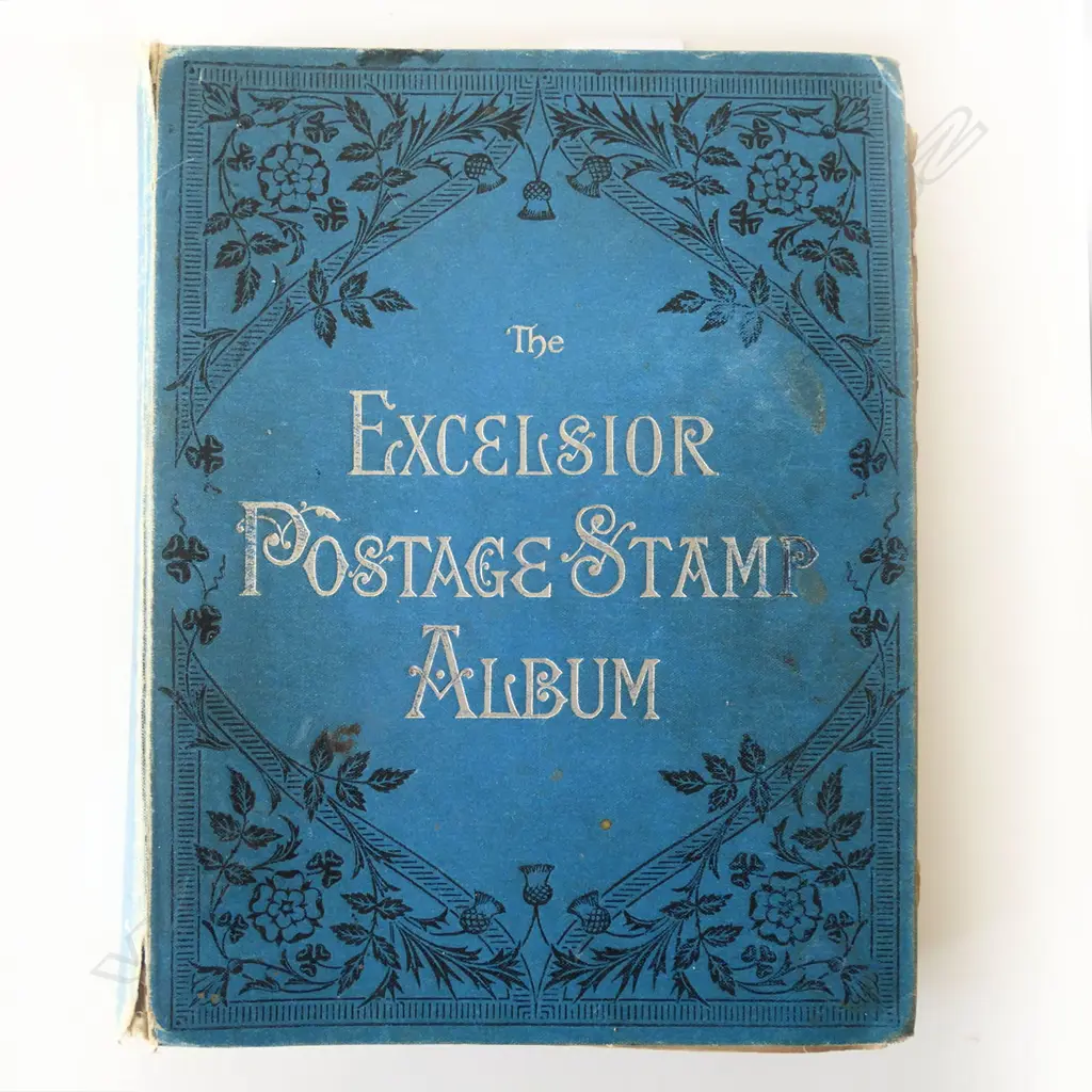 EARLY 20THC 'EXCELSIOR' WORLD STAMP ALBUM (NZ STAMPS ABSENT) Image 1++