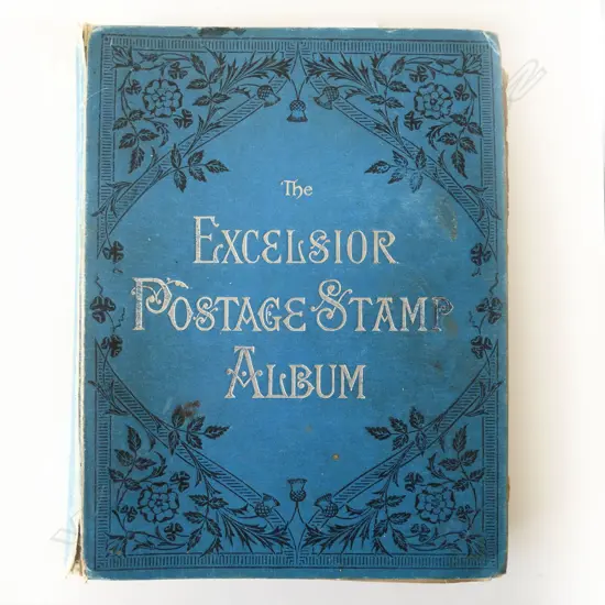 EARLY 20THC 'EXCELSIOR' WORLD STAMP ALBUM (NZ STAMPS ABSENT)