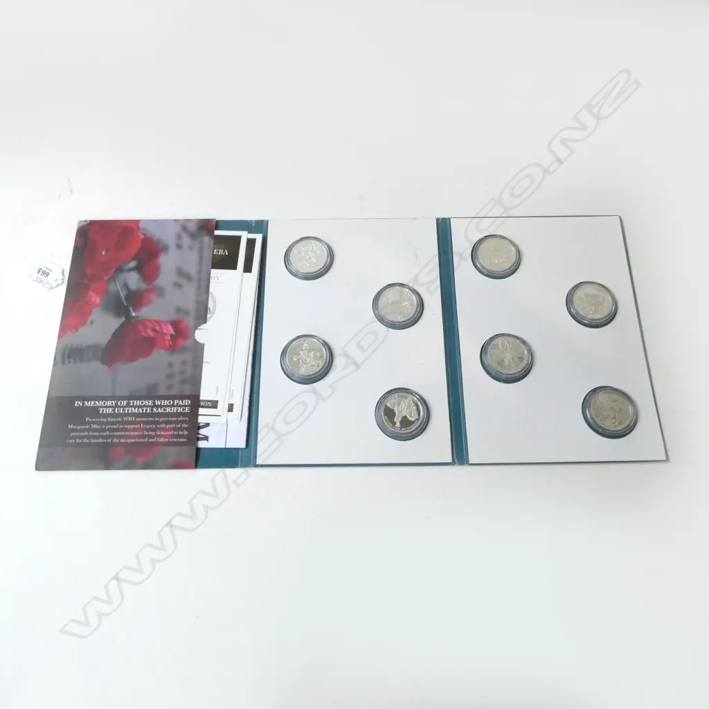NZ SILVER COMMEMORATIVE COLLECTION 'FIRST WORLD WAR' Image 1++