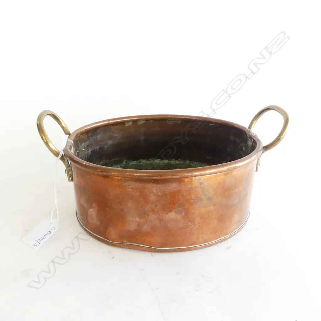 ENGLISH COPPER 2 HANDLED DISH W.255mm Image 1++