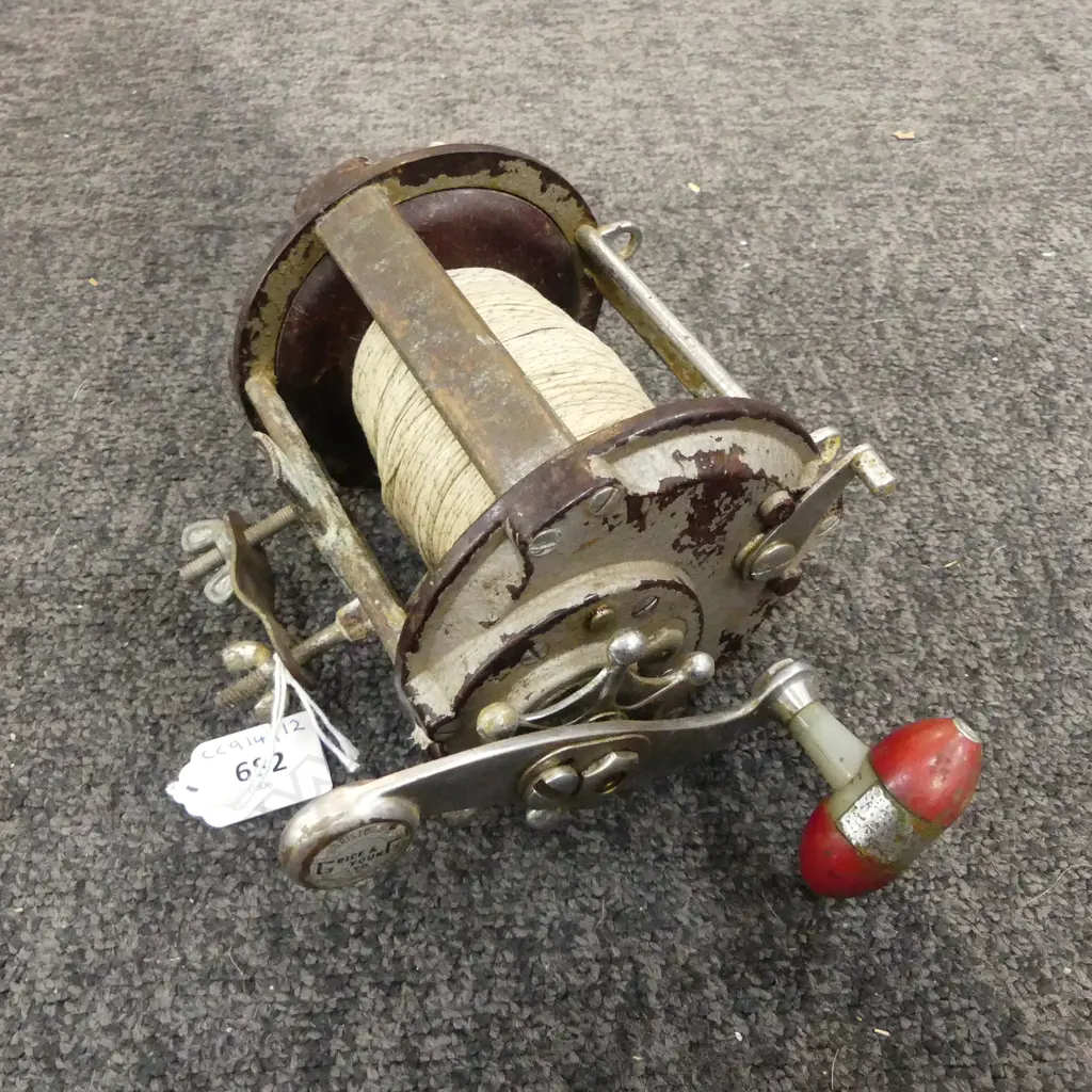 VINTAGE GRICE & YOUNG TATLER GAME FISHING REEL W180MM Image 1++