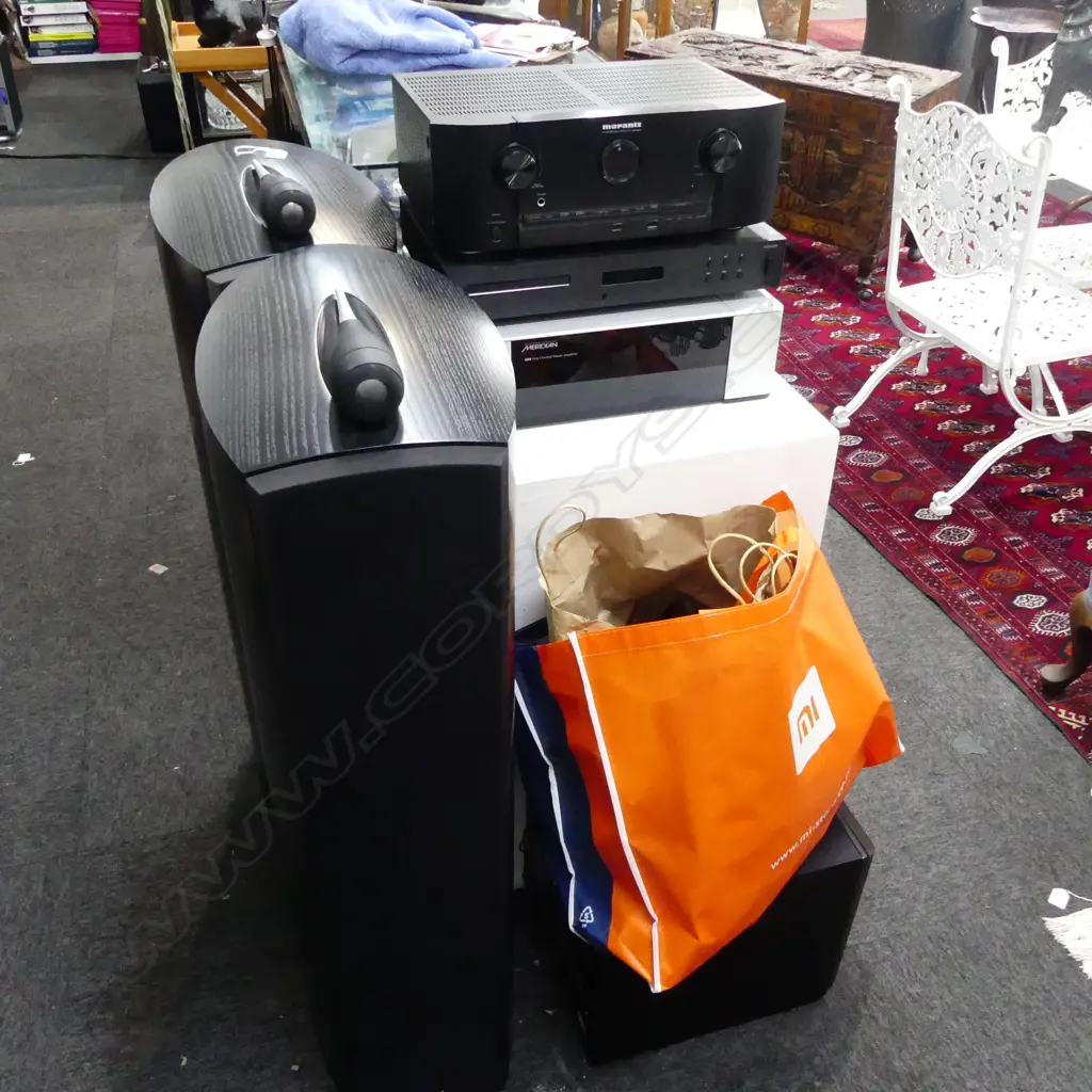 6 BOWERS & WILKINS 'NAUTILUS' LOUD SPEAKERS, MARANTZ AMP ETC... Image 1++