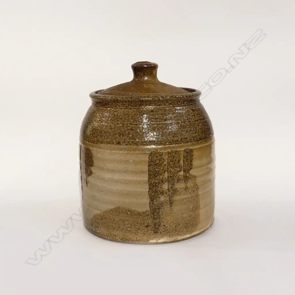 HILL SIDE POTTERY LIDDED CROCK H.250mm Image 1++