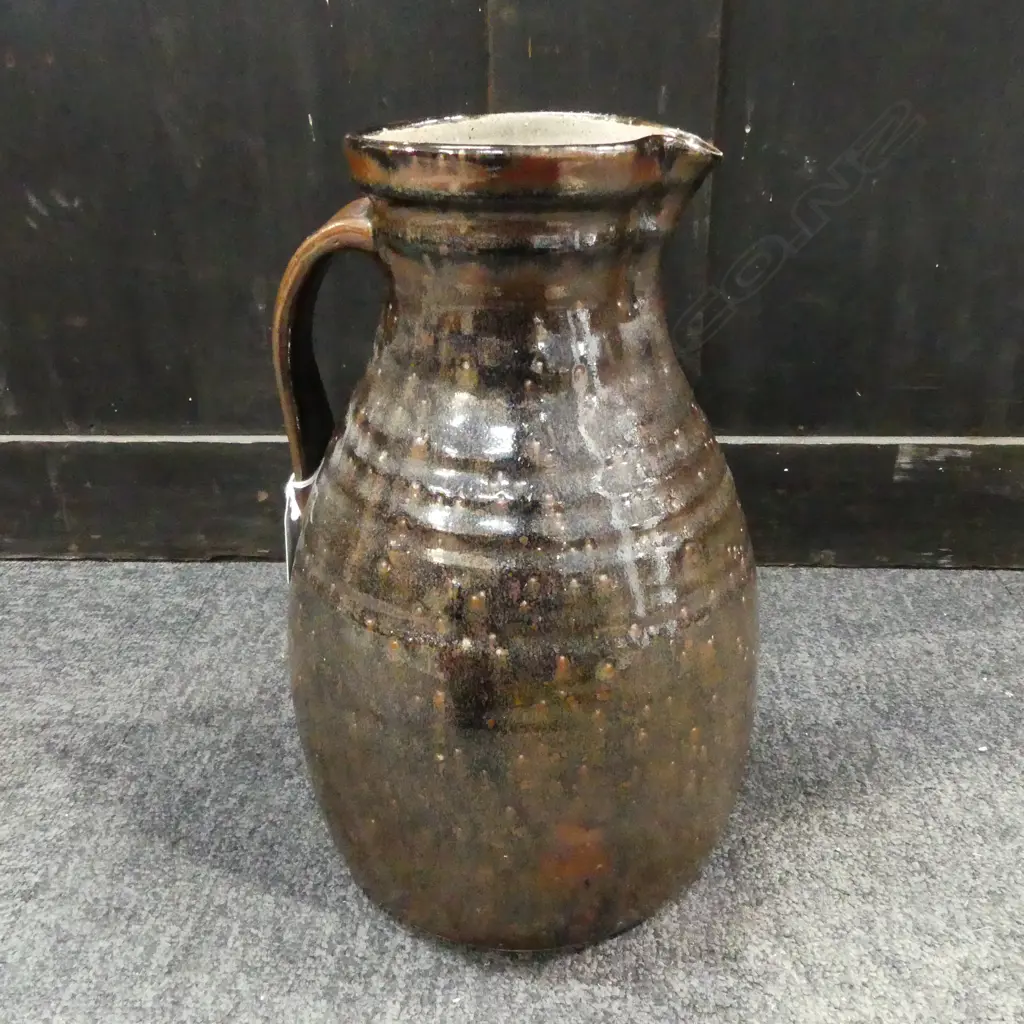 JEFF SCHOLES N.Z. STUDIO POTTERY JUG H.290mm Image 1++