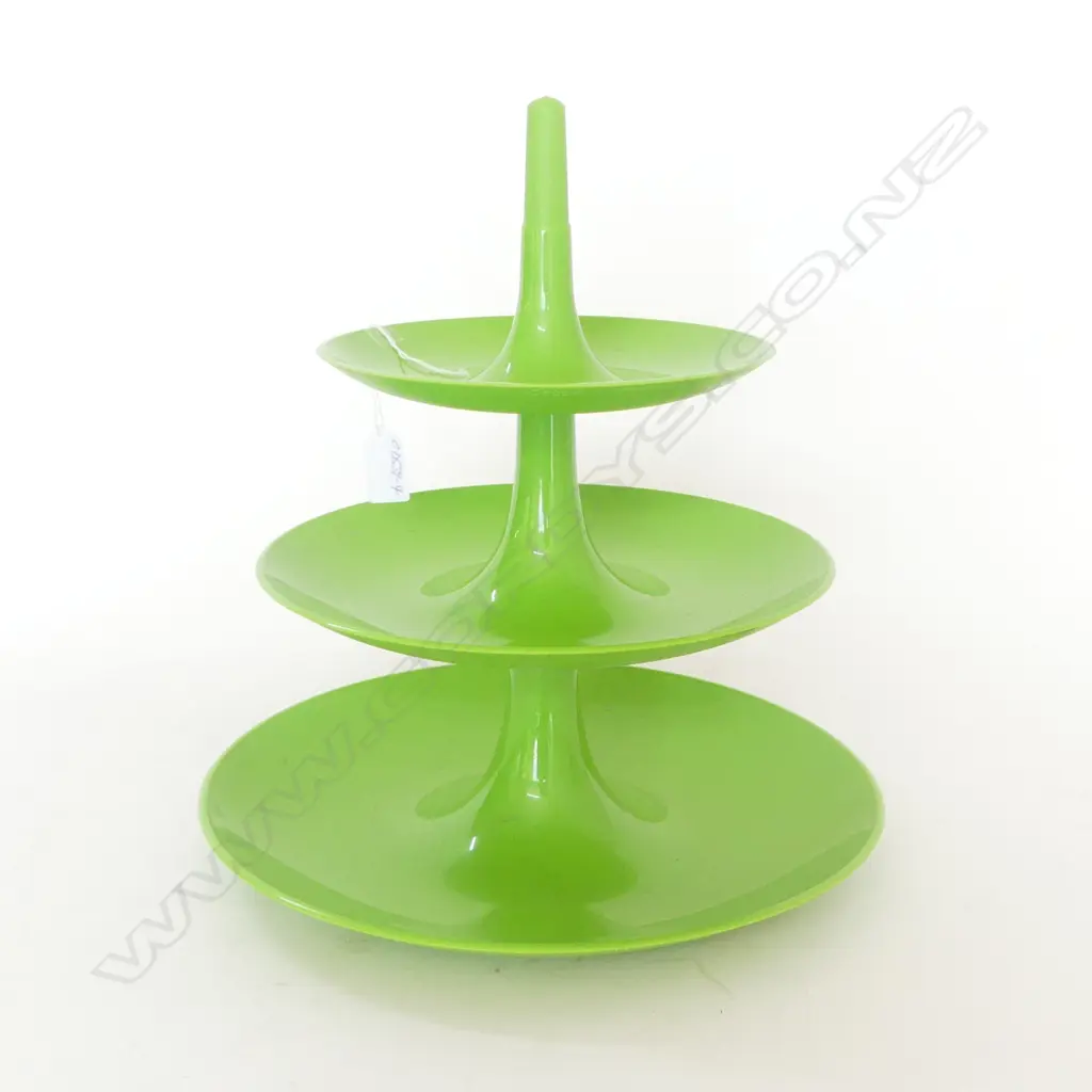 ETARGERE BABELL (L) 3 LEVEL GREEN PLASTIC BOWL by Koziol. H.330mm Image 1++