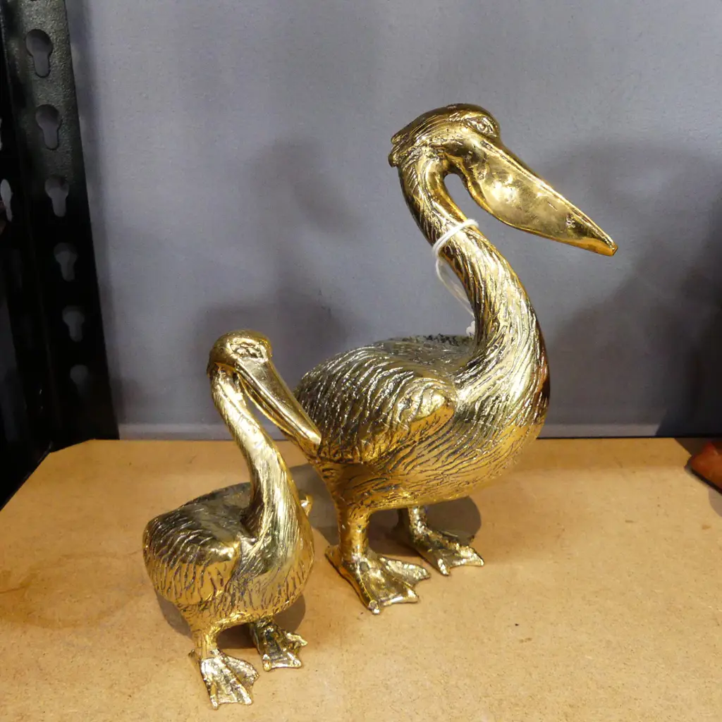 PR. GRADUATED BRASS PELICANS H.190mm Image 1++