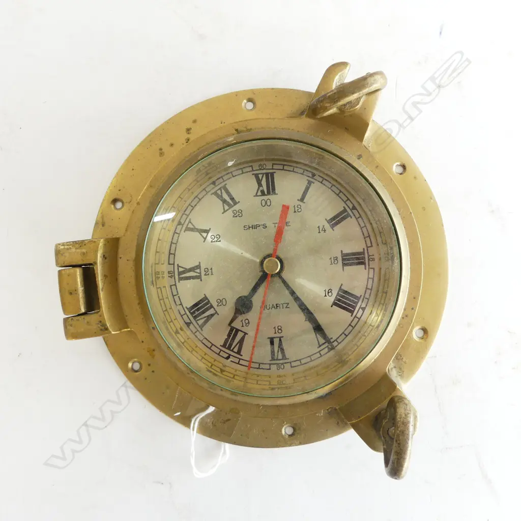 BRASS SHIPS CLOCK Dia.185mm Image 1++