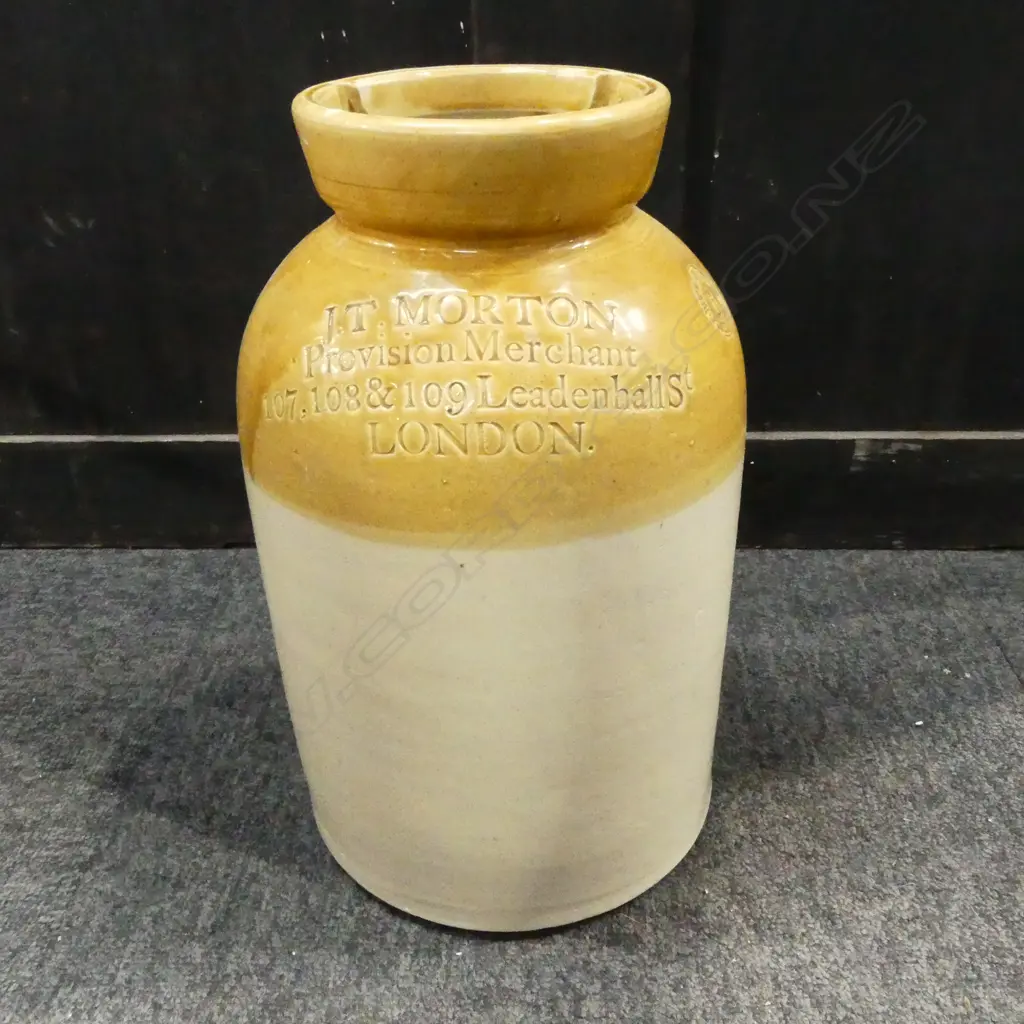 J.T. MORTON LONDON VINTAGE CROCK  H.350mm Image 1++