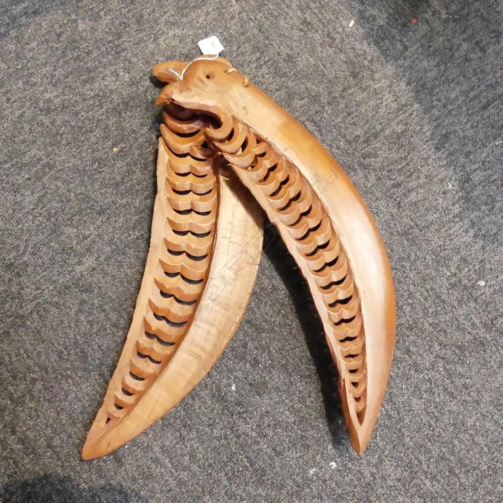 REI PUTA STYLE MAORI WOODCARVING WALL PIECE Image 1++