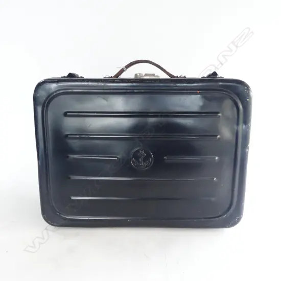 FRENCH NAVAL ALUMINUM SUITCASE; Briano Yves, 05 68 18716 5 C, with keys, 440x320x200MM