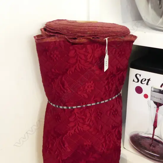 LG BOLT OF RED JACQUARD FABRIC